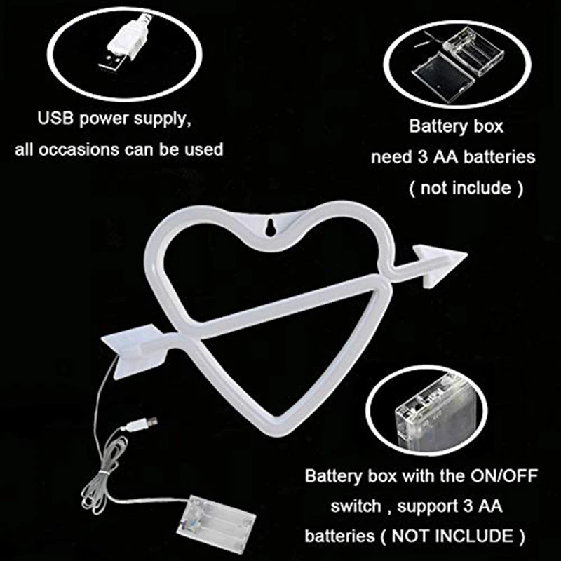 

Love Neon Signs Led Lights,USB/Battery Neon Lights Up Signs for Bedroom,Birthday, Wedding Party,Home Wall Decor