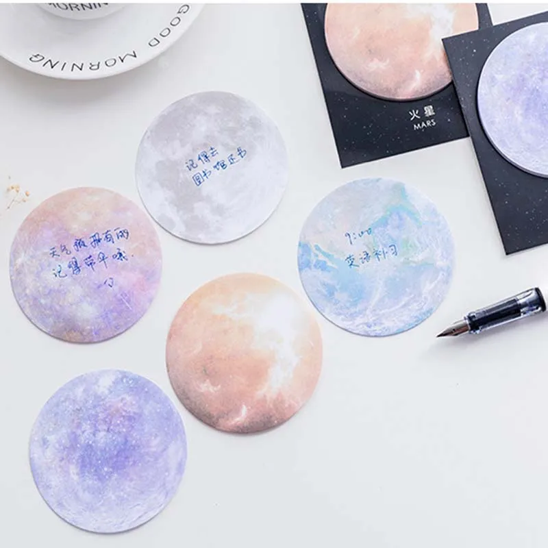 

120 Sheets Planet Sticky Notes Memo Pad Bookmarks Scheduler Paper Message Memo Sticker Stationery