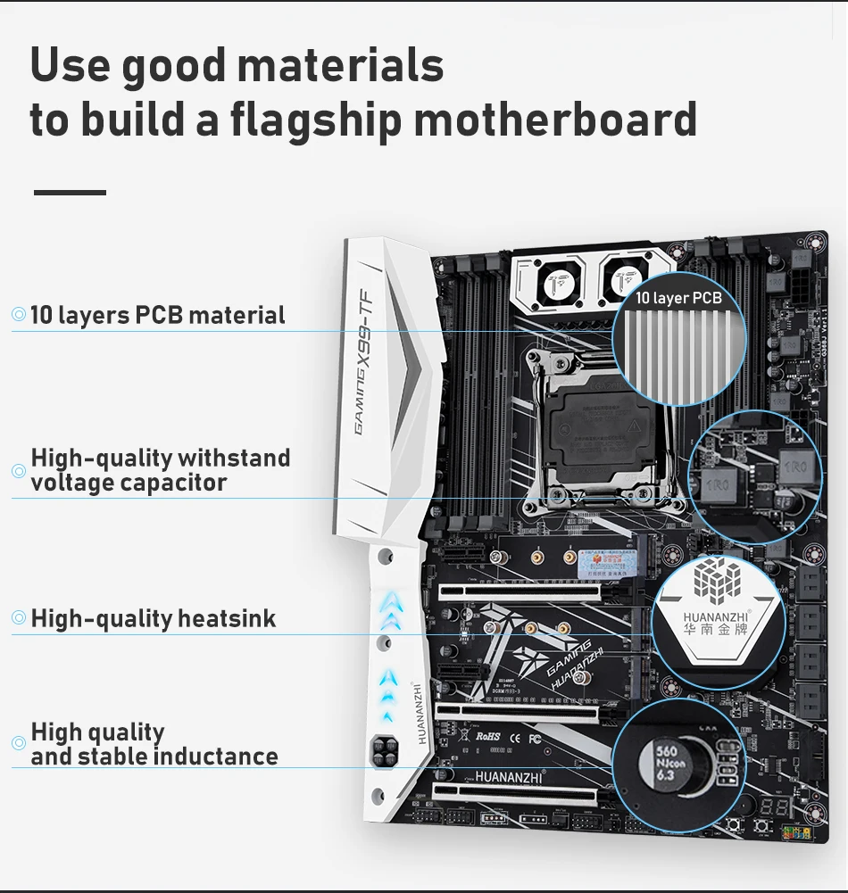 Kaufen HUANANZHI X99 TF Motherboard Mit 2*8G DDR4 NON-ECC Combo Kit Set Unterstützung Intel XEON E5 V3 V4 CPU NVME SATA 3,0 USB