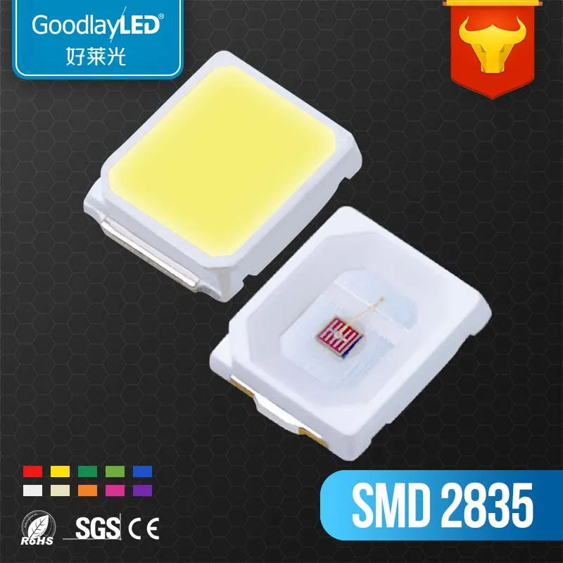 2835 smd красный 0 2 Вт 5 60 мА Светодиодная лампа оранжевый Изумрудный зеленый Blu-ray