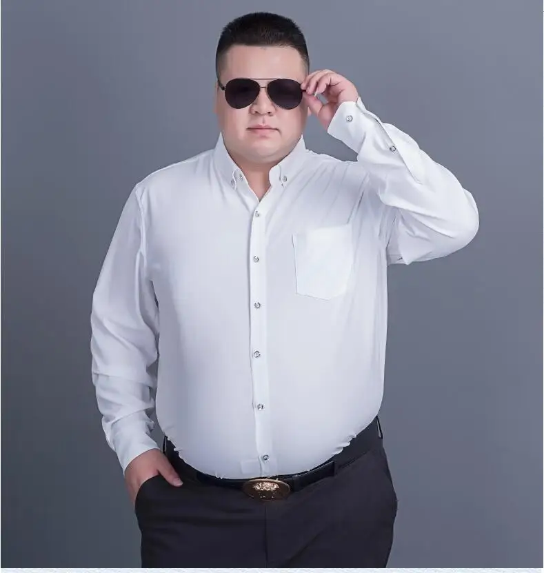 FAISIENS 5XL 8XL 10XL 12XL 14XL большой размер Мужская рубашка с длинными рукавами фиолетовая черная синяя деловая официальная Мужская офисная рубашка