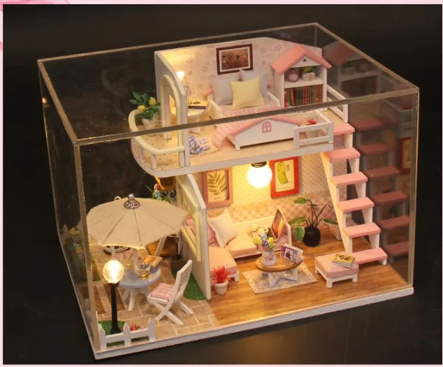 

New Valentine's day birthday gift: handmade wooden DIY cottage puzzle toys