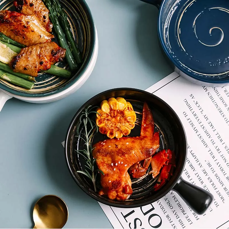 FANCITY ручная роспись миска японская керамическая для фруктового салата Бытовая