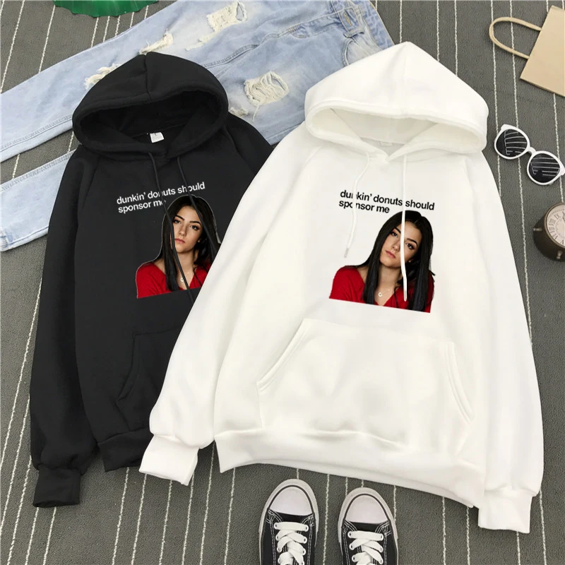 

Kpop Moletom Harajuku Sweatshirt Women Hoodies Men Charli D'Amelio Streetwear Hoodie Sudadera Ropa Mujer Invierno Homme Hoody