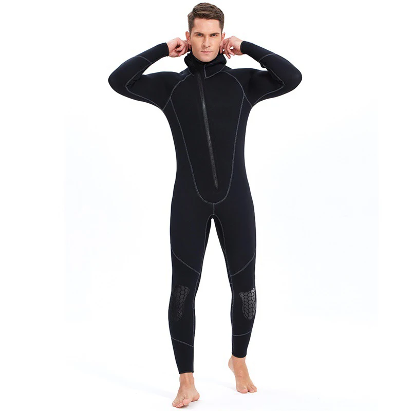 Premium Neoprene Wetsuit 5mm Men Scuba Diving Thermal Winter Warm Wetsuits Full Suit Swimming Surfing Kayaking Equipment Black | Спорт и