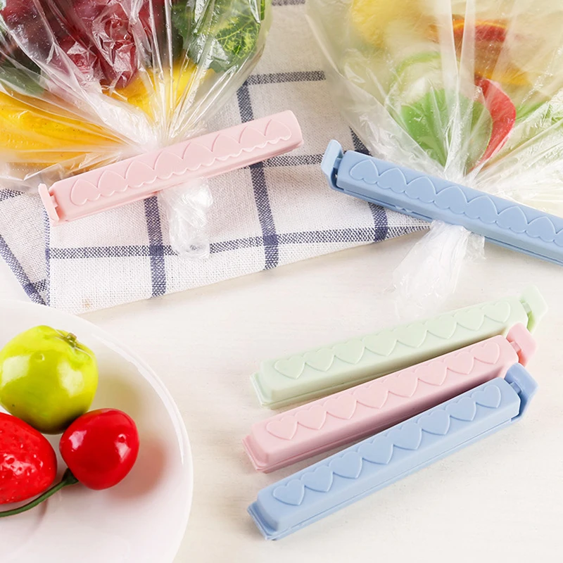 

5Pcs Portable Plastic Practical Food Sealing Very Strong Clamp Clip Powder Food Package Bag Clip Set Kitchen Kitchen Storage