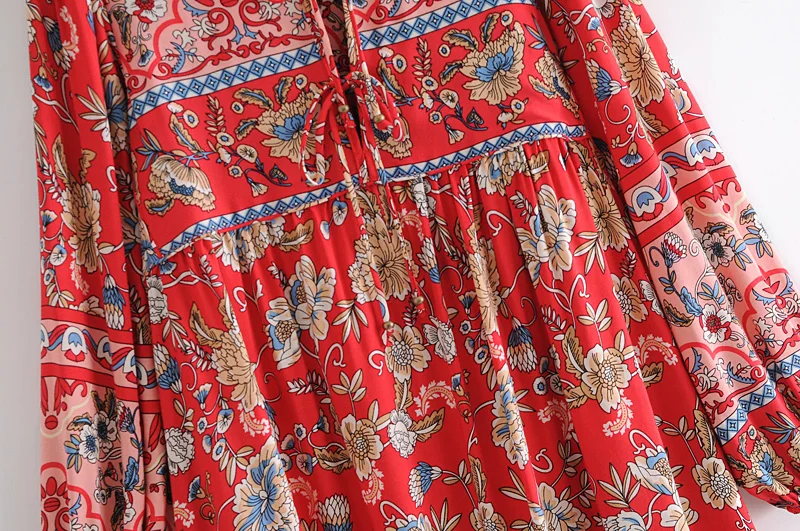 Платье женское в богемном стиле винтажное шикарное пляжное макси из