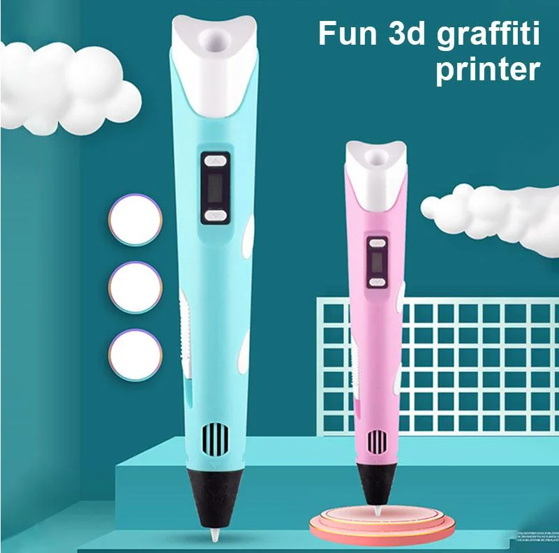 

3D Pen Screen DIY 3D Printing Pen With ABS PLA Filament Creative Toy Gift 3 D Printer Pen Drawing For Kids Christmas Birthday