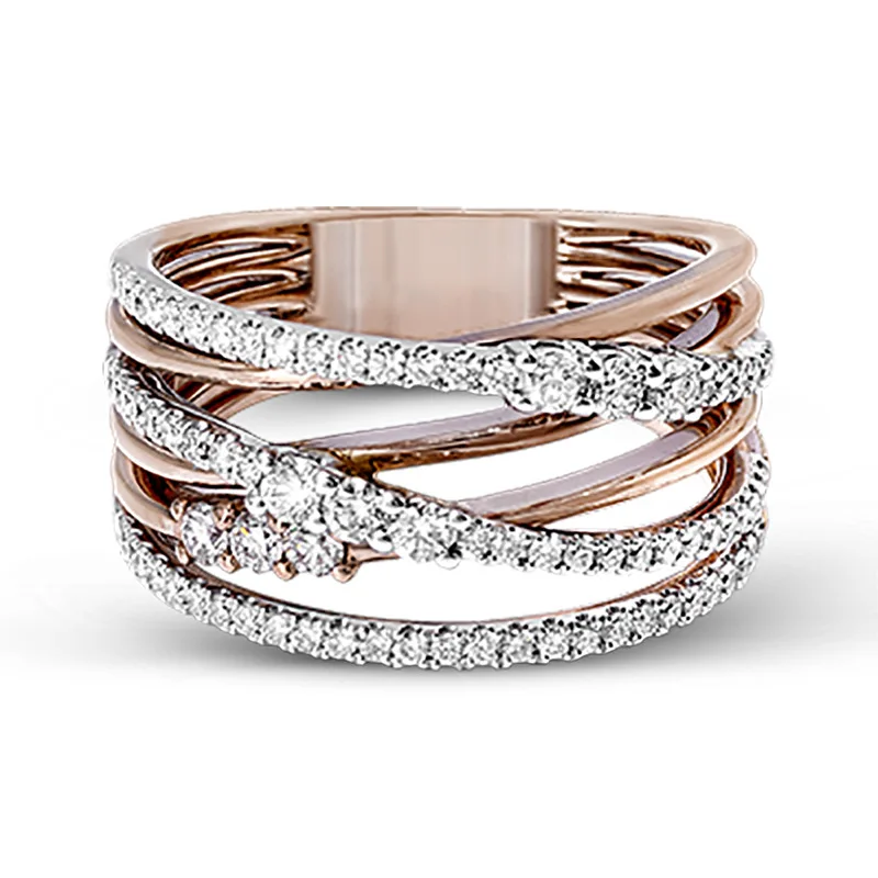 

Luxury Female White Crystal Stone Ring Charm Rose Gold Color Wedding Rings For Women Trendy Zircon Cross Engagement Ring