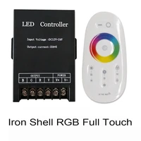dc12 24v led wireless light with controller 2 4g rf iron shell rgb full touch remote control 30a high power colorful led dimmer