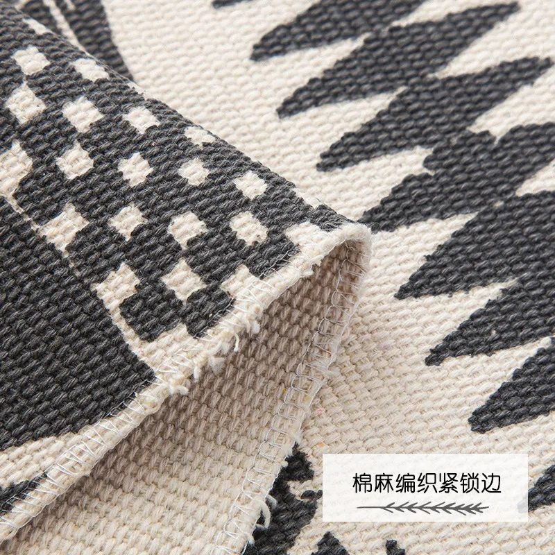 2020 Новый Ретро стиль знаменитостей простой хлопковый и льняной коврик ручной