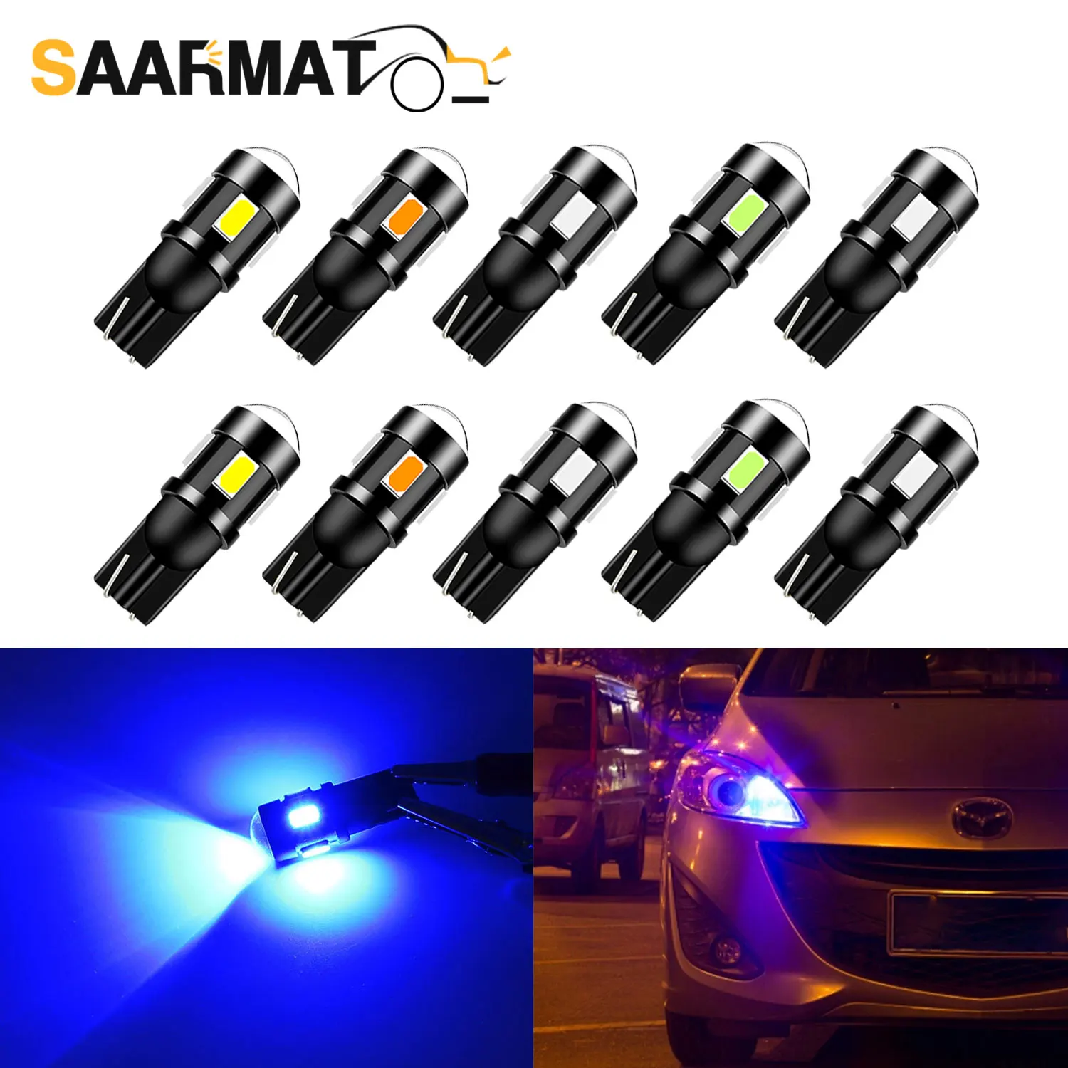 

10pcs T10 Plug and play Car wedge light Reading lamp Car Interior Lights for Mazda 3 5 6 Axela 2 Spoilers MX5 CX7 9 CX3 CX7 MPV