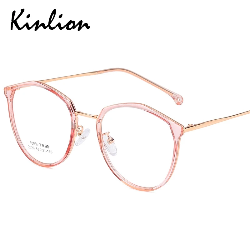 

Kinlion Metal Polygon Women Glasses Frame Retro Irregular Mens Eyewear Frames TR90 Clear Lens Eyeglasses Men Frame Optical Gafas