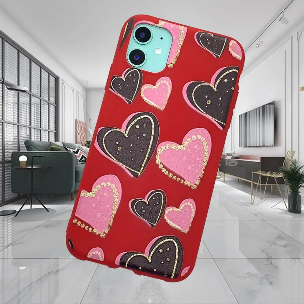 Мягкий резиновый противоударный чехол с рельефным узором для iphone 11 6G 7G 8G 7plus XR XSmax |