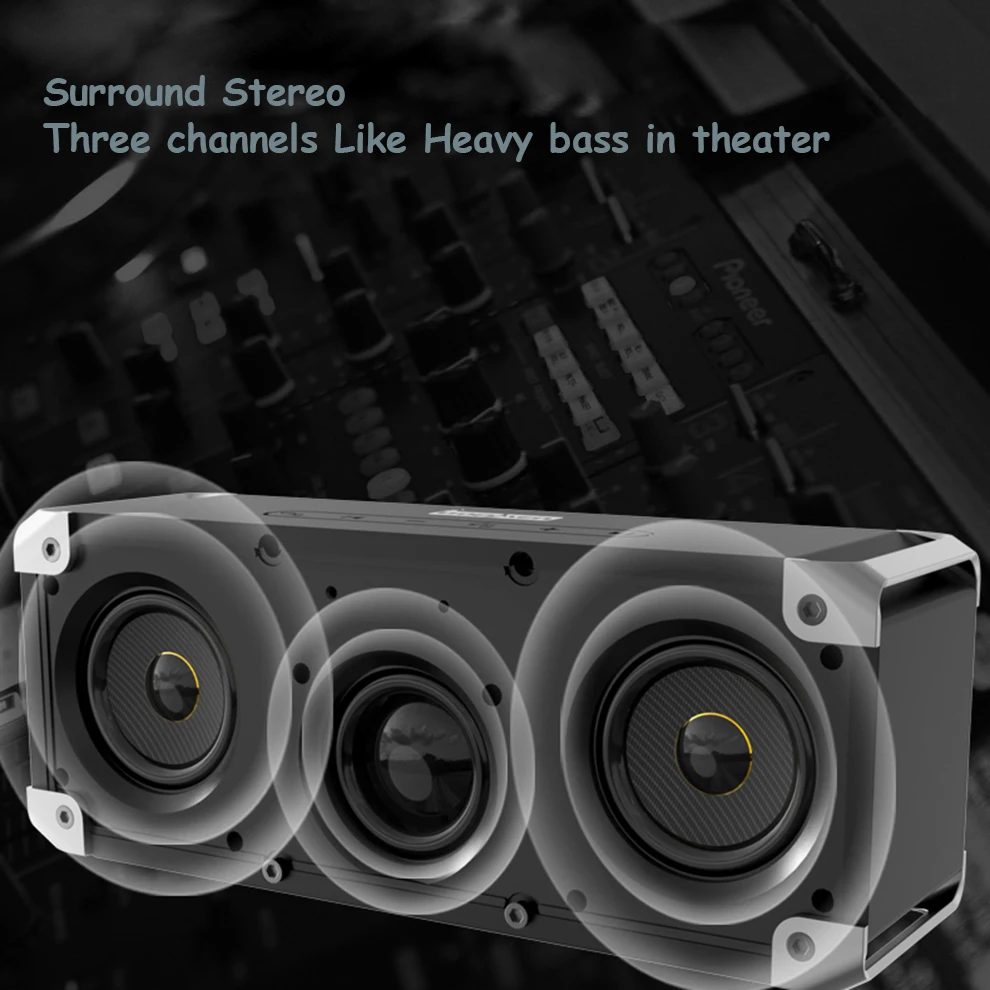 Портативный Bluetooth беспроводной динамик Бумбокс (водонепроницаемый и