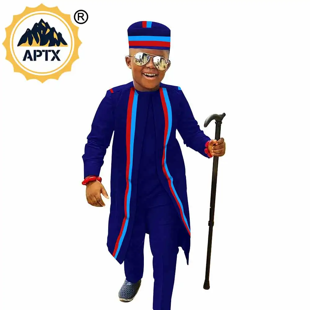 

Комплект из 4 предметов, топ + штаны + шапка, для мальчиков, в африканском стиле, S204018