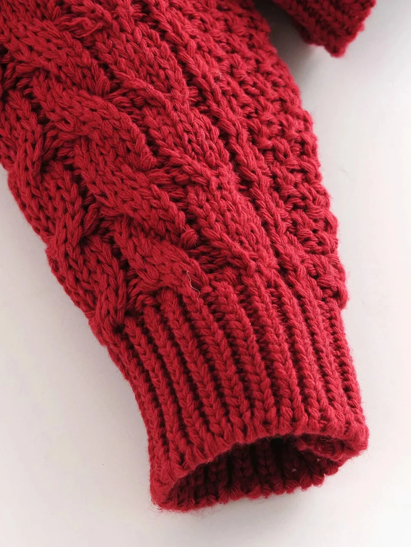 Винтажный женский короткий кардиган на пуговицах осень 2020 красная модная