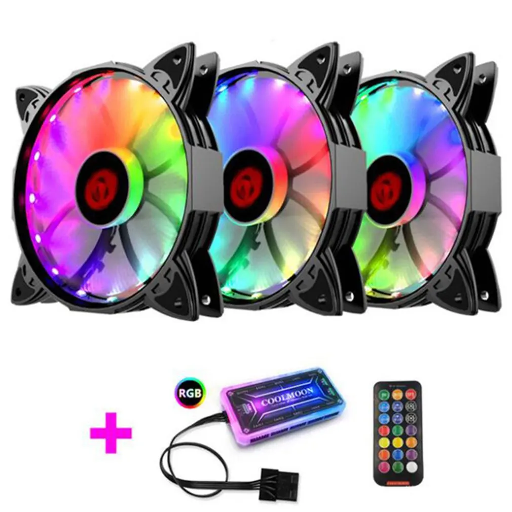 12 см Процессор Вентилятор Cooler RGB настроить светодиодный 12V 6Pin тихий ИК пульт