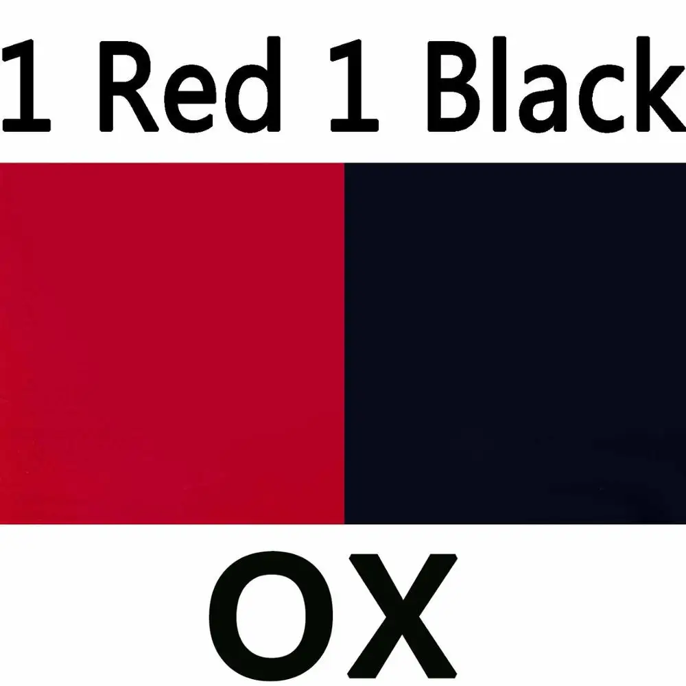 1red 1black OX 2x RITC 729 FX-729 дружбы OX Pips-в настольном теннисе Резина без губки(Topsheet OX) Потеря прямые продажи - Цвет: 1red 1black OX