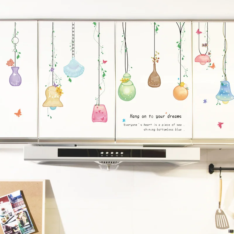 Настенные стикеры разноцветная Люстра для детской комнаты спальни Настенный