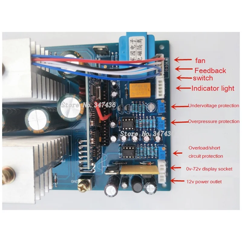 12 v-72 v 1500W 3000W 4500W 5000W 5500W 6000W DC12V-96V настоящий синусоидный инвертор частоты драйвер материнской платы доска