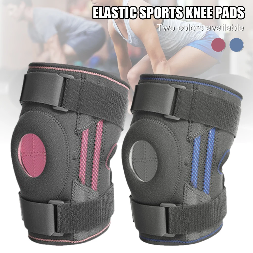 

Sports Cycling Knee Brace Elastic Nylon Adjustable Knee Protector Support Breathable Non-Slip Pad Sleeve for Hike Gym Basketball