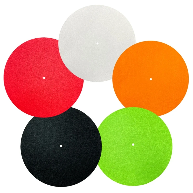 Felt Turntable Platter Mat LP Slip Mat Audiophile 3mm Thick For LP Vinyl Record  Black, red, white, orange and green optional