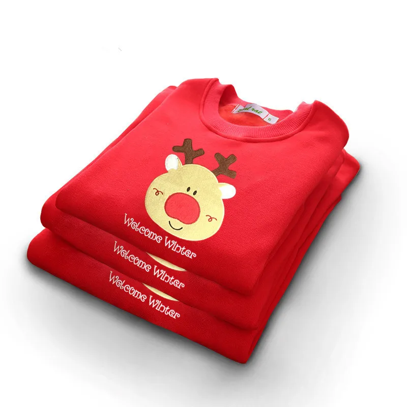 Новинка Рождественская одежда для детей семейный наряд матери папы хлопковый