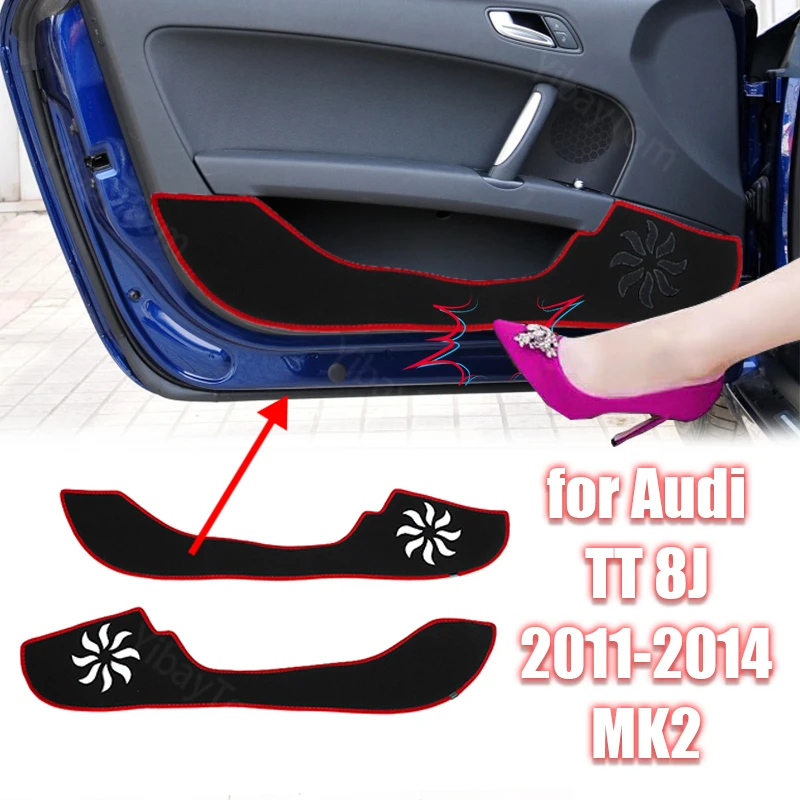 

Наклейка на ковер, Защитная Наклейка на дверь автомобиля из полиэстера для Audi TT 8J 2011-2014 MK2, защитный коврик