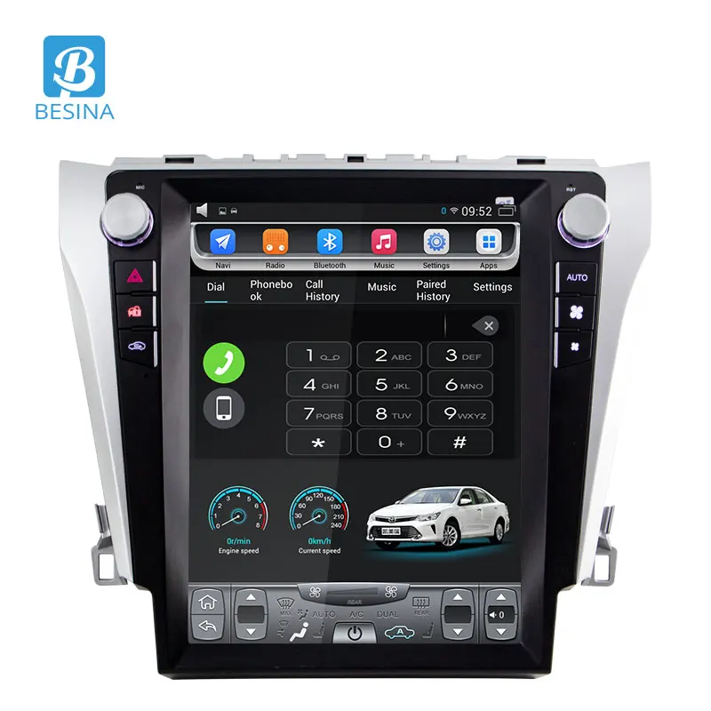 Автомобильный мультимедийный радиоприемник Besina 12 1 дюйма Android 9 для Toyota Camry 2012-2014