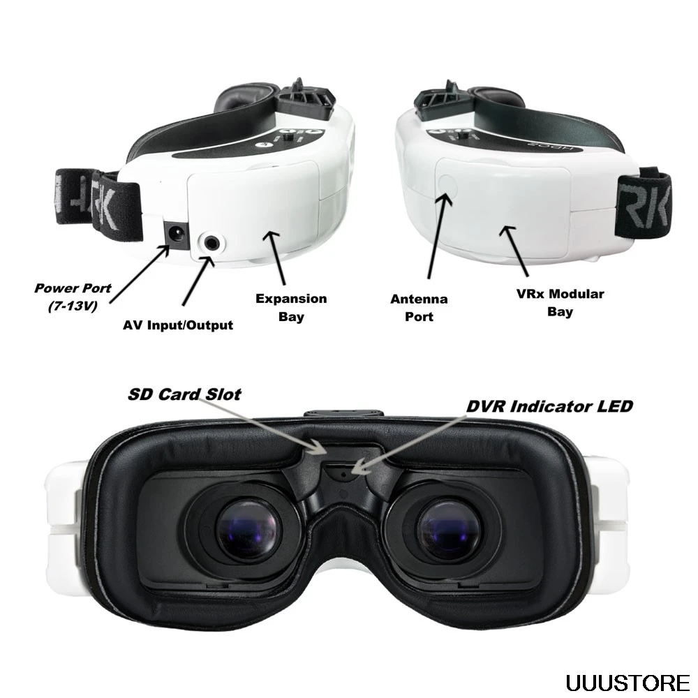 FatShark Dominatior HDO2 FPV очки + погружной Радиоуправляемый модуль rapidFIRE SpiroNET v2