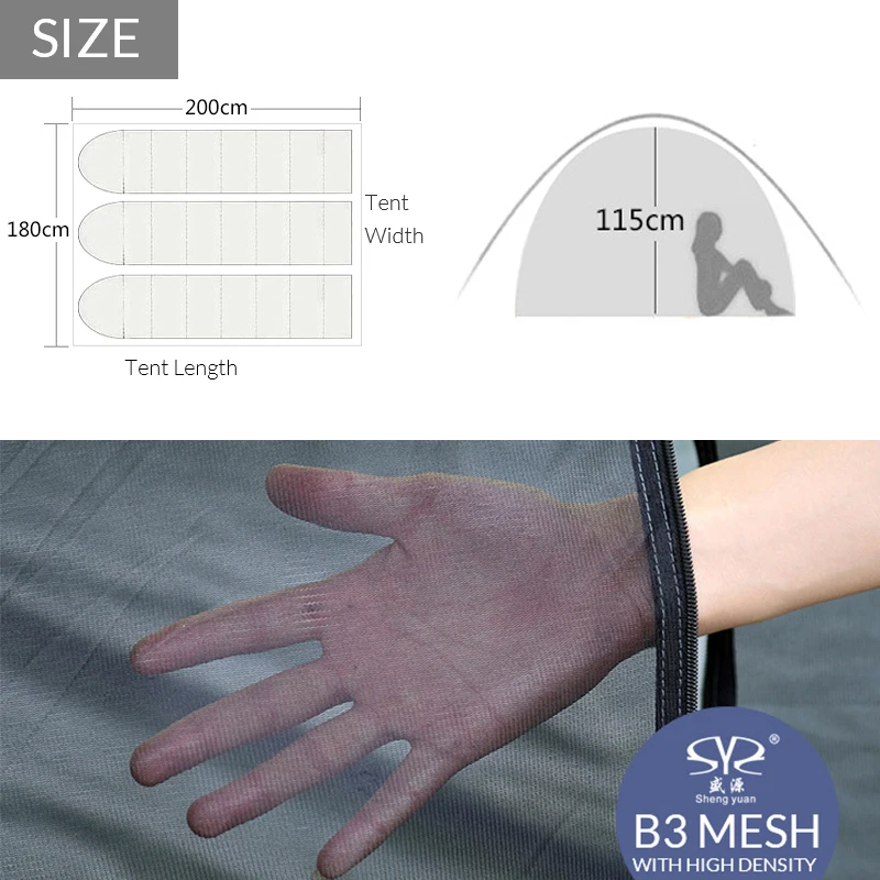 Automatic Large 4 Person Pop Up Camping Tent Big Corners Square Top Instant Sunscreen Single Layer Double Door Window Tents | Спорт и