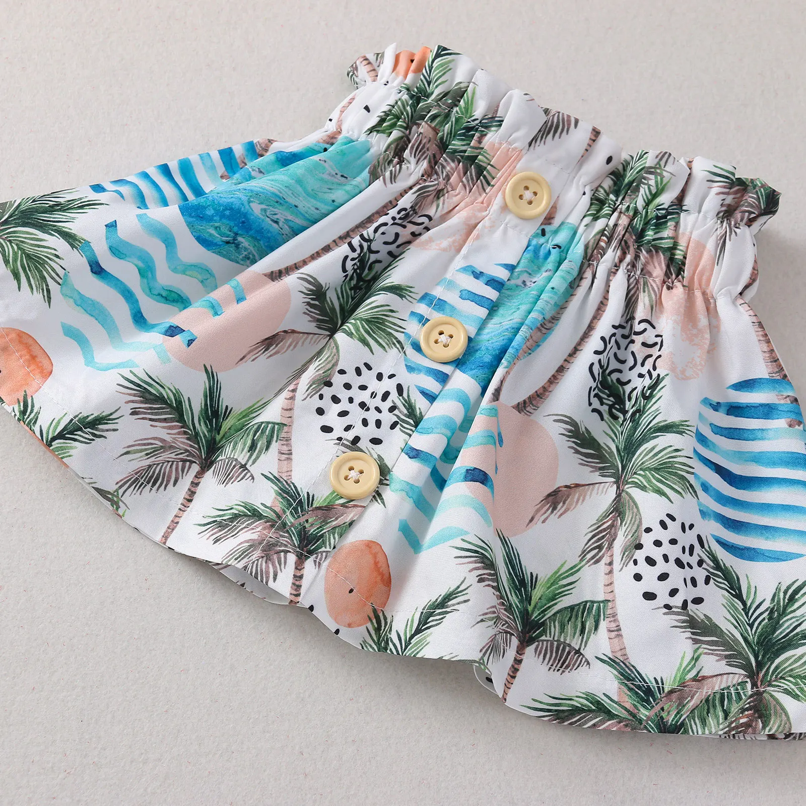 Новинка летний комплект для девочек детская пляжная футболка и шорты из 2