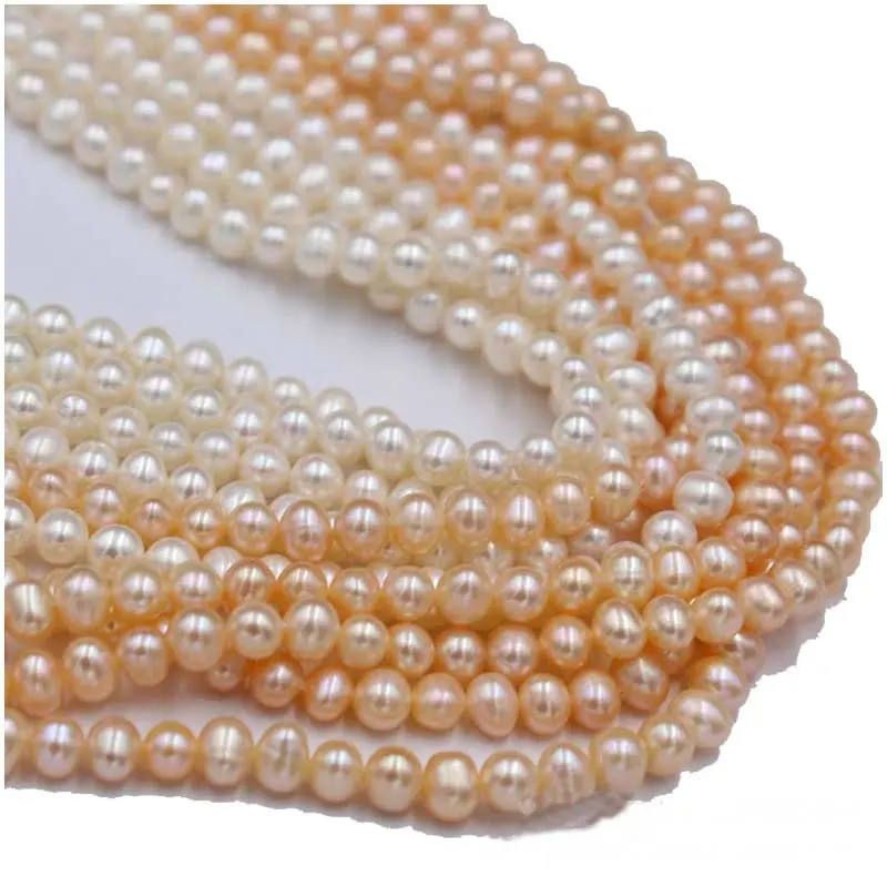 

5 мм/66 шт. натуральный розовый белый пресноводный жемчуг для самостоятельного изготовления браслетов ожерелий ювелирных изделий