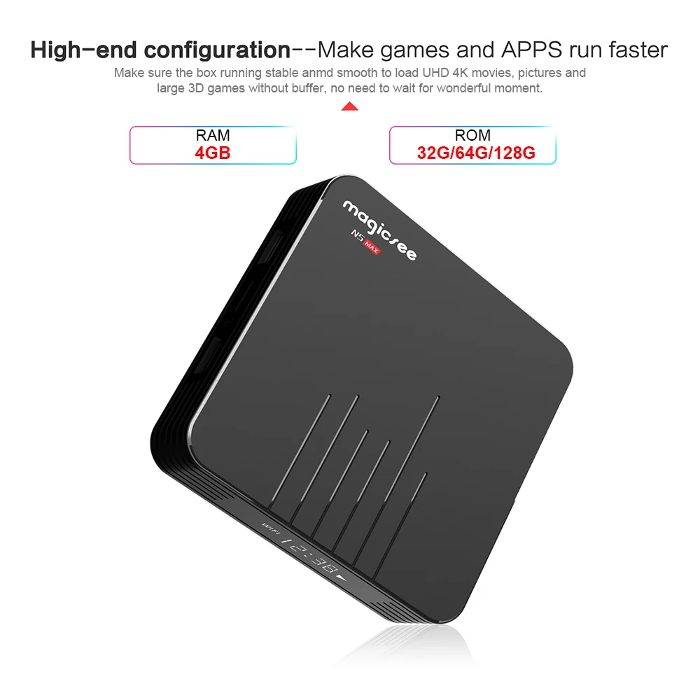 ТВ-приставка Magicsee N5 MAX Android 9 0 4 Гб ОЗУ 128 ПЗУ четырехъядерный медиаплеер Amlogic S905X3 2 4G