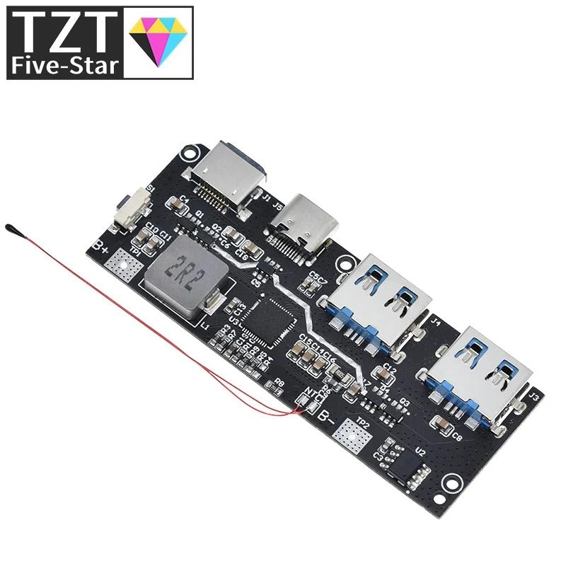 Внешний аккумулятор QC4.0 QC3.0 с двумя USB-порсветодиодный 5 В 22 А 18650 Вт | Электронные