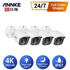 4 шт., аналоговые камеры безопасности ANNKE, 4K HD, IP67