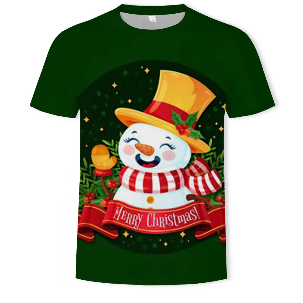 

Fashion Christmas 3D Printing Fashion Men's and Women's Short-sleeved 3d T-shirt Soft Material Outdoor Casual Loose Men's Tshirt