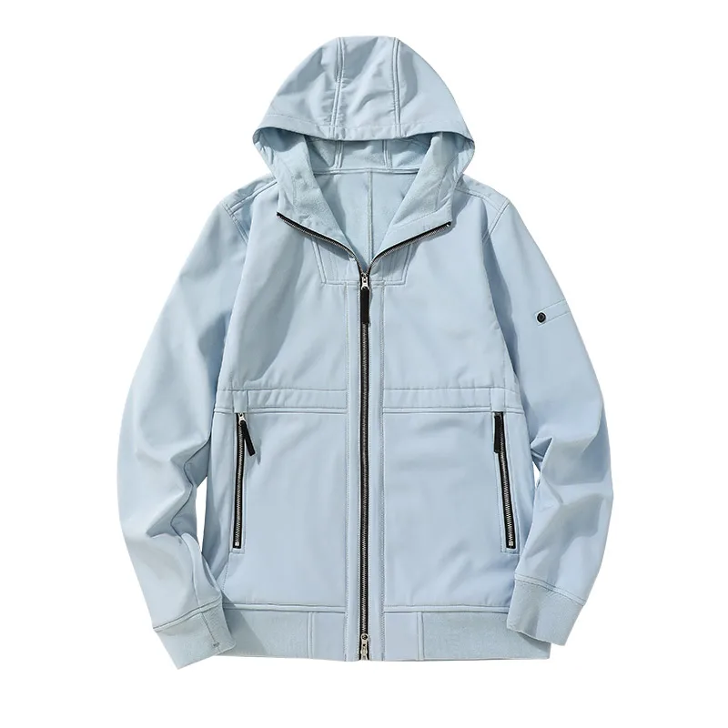 Осенне-зимняя тонкая флисовая термокуртка Stone Pirates 20ss однотонная куртка с