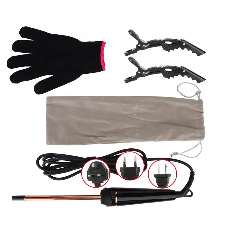 

Temperature Adjustable LCD Digital Display Electroplating Curling Iron Men's Mini-type Curling Iron 100-240V