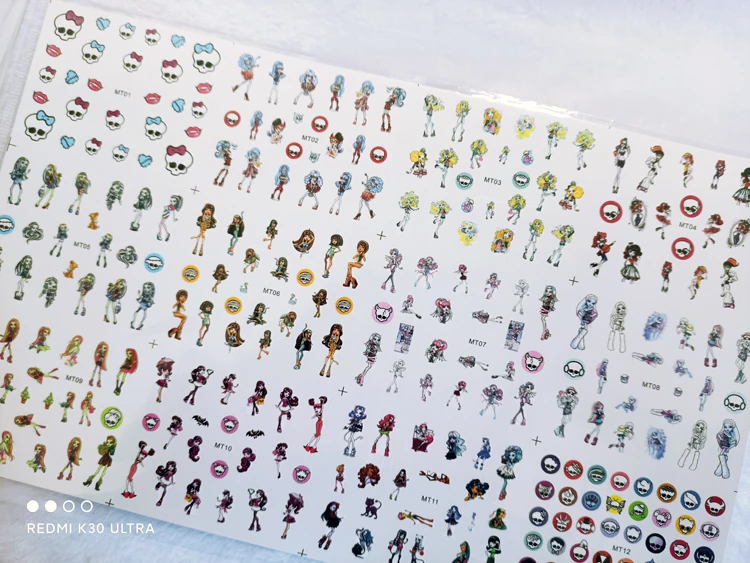 Monster High варер для ногтей наклейки мультфильм учащихся старших классов Наклейка