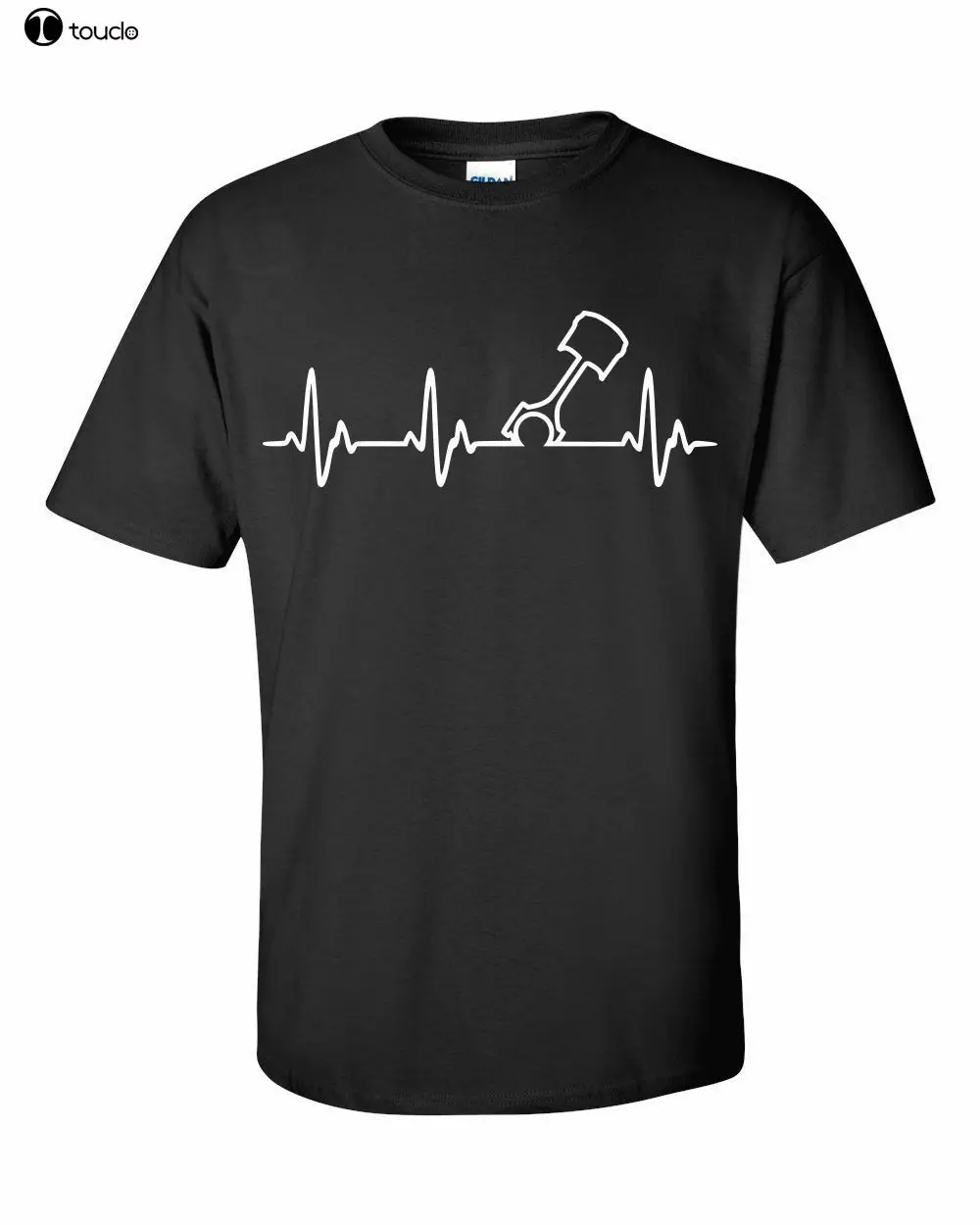 

Piston Heartbeat T-Shirt Street Outlaws Race Strip Jdm Turbo Drag Racing Hot Rod Summer New T Shirt Men O-Neck Top Metal T Shirt