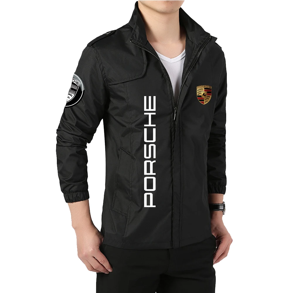 

New Printed Men's Jacket Car Brand LOGO Spring And Autumn Zipper Cardigan Slim-Fit Jacket Men's Motorcycle Jacket mtorcycle Men