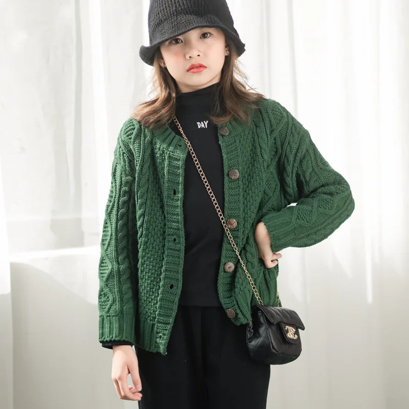 Детские кардиганы Рождественские свитера для девочек вязаная верхняя одежда