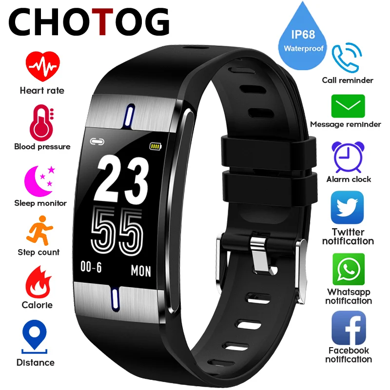Смарт браслет Ip68 Водонепроницаемый Фитнес с измерением пульса и кровяного
