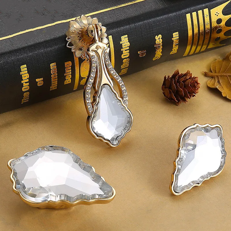 

Cabinet Shoe Coat Door Handle Drawer Decoration Hardware Furniture Accessories Crystal Single Hole