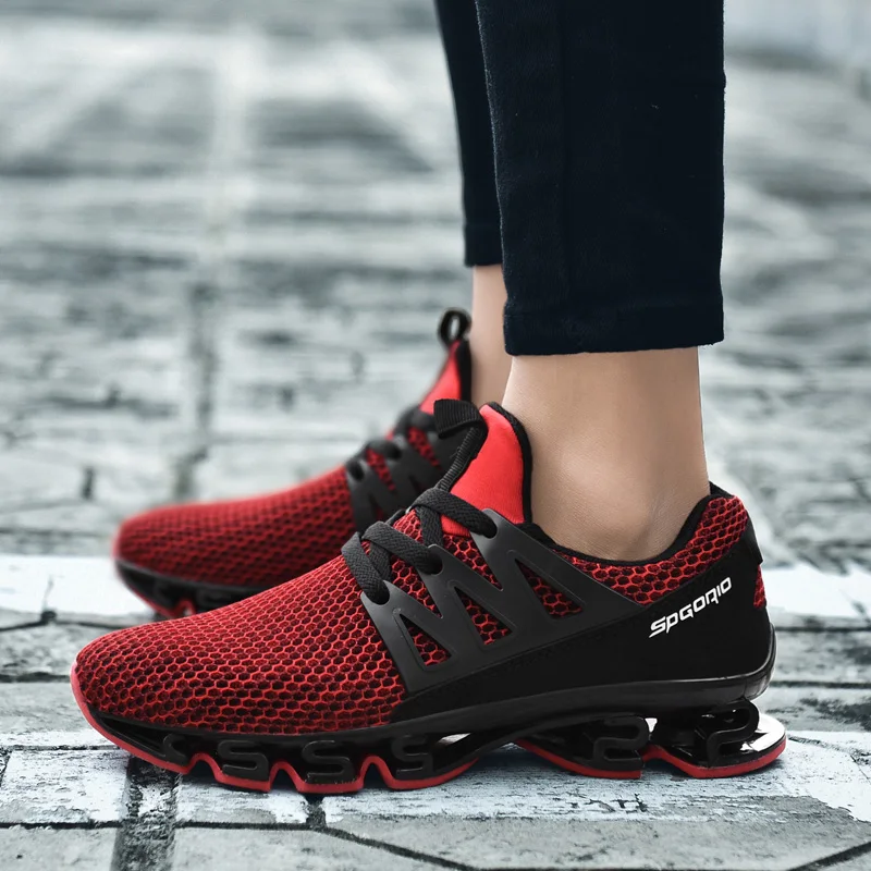 Кроссовки мужские сетчатые на шнуровке модная удобная повседневная обувь