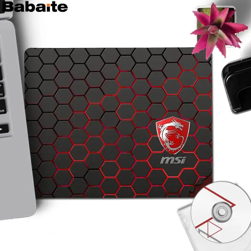 Babaite Нескользящие PC MSI Подгонянные коврики для мыши Компьютерные Аниме Коврик и
