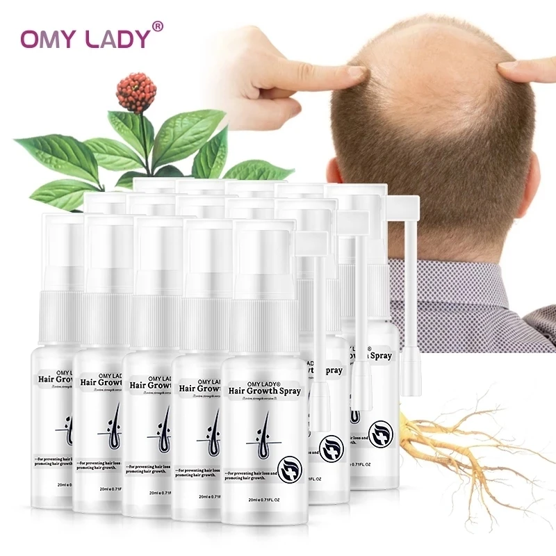 

OMY LADY Anti Hair Loss Hair Growth Spray Essential Oil Liquid For Men Women Dry Hair Regeneration Repair Hair Care 20PCS/SET