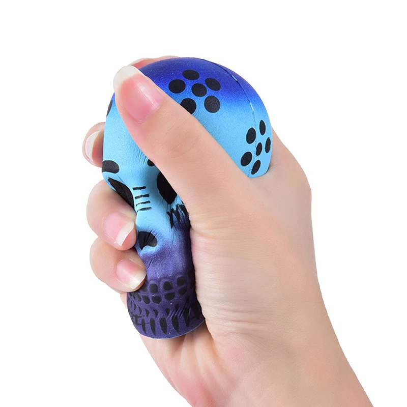 

2020 NEW Squishy Slow Rising Stress Relief Wreak Toy PU Halloween Exquisite Fun Galaxy Skull Scented Squishy Toys